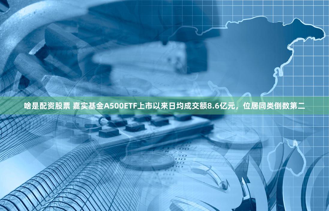 啥是配资股票 嘉实基金A500ETF上市以来日均成交额8.6亿元，位居同类倒数第二